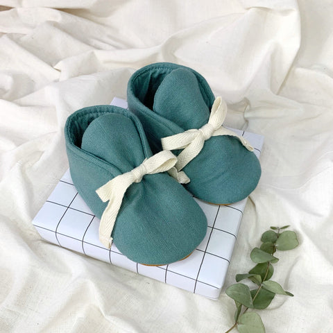Organic Cotton Mini Shoes - Sea Green