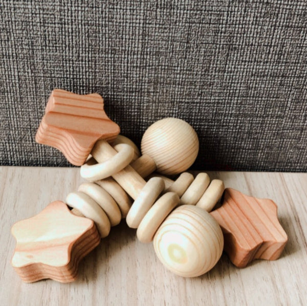 Wooden Baby Rattles and Little Maraca - 8 Designs